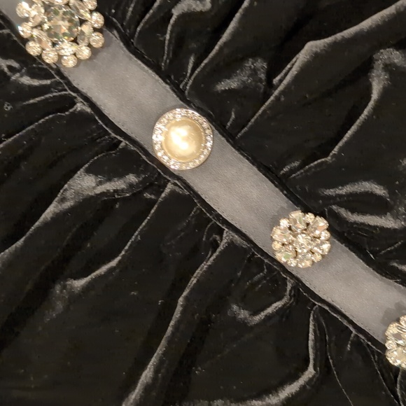 Veronica Beard Palo Velvet Jewel Strapless Mini Dress * Altered Length* - Picture 6 of 12